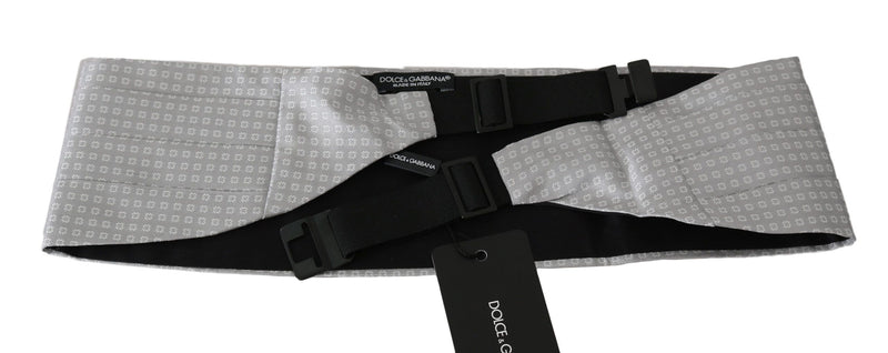 Ceinture en soie à motifs gris Dolce &amp; Gabbana