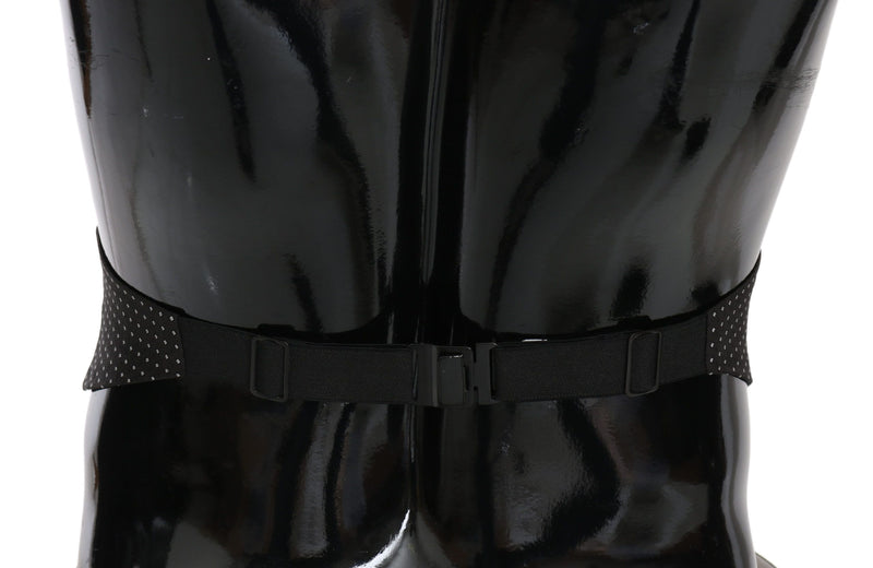 Ceinture en soie noire à pois Dolce &amp; Gabbana