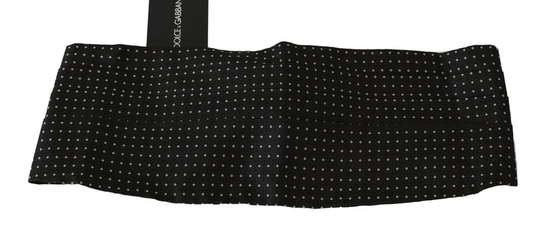 Ceinture en soie noire à pois Dolce &amp; Gabbana