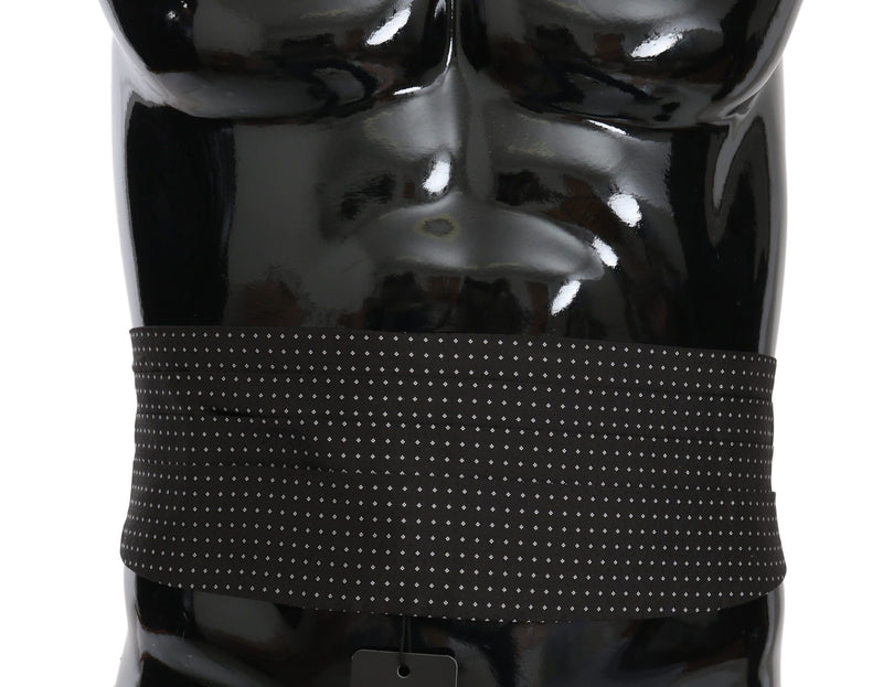 Ceinture en soie noire à pois Dolce &amp; Gabbana
