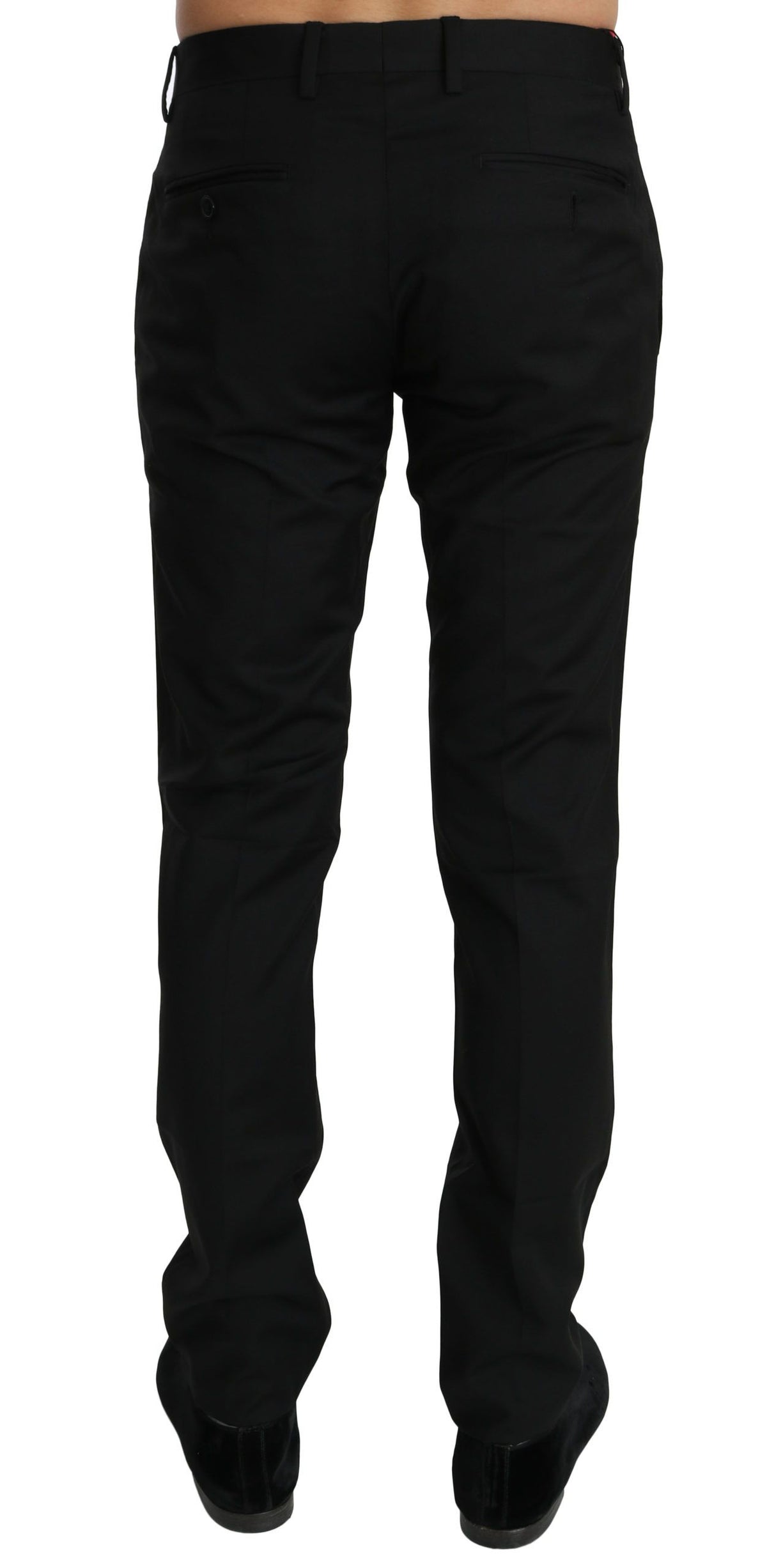 Pantalon habillé noir en laine pour homme Dolce &amp; Gabbana