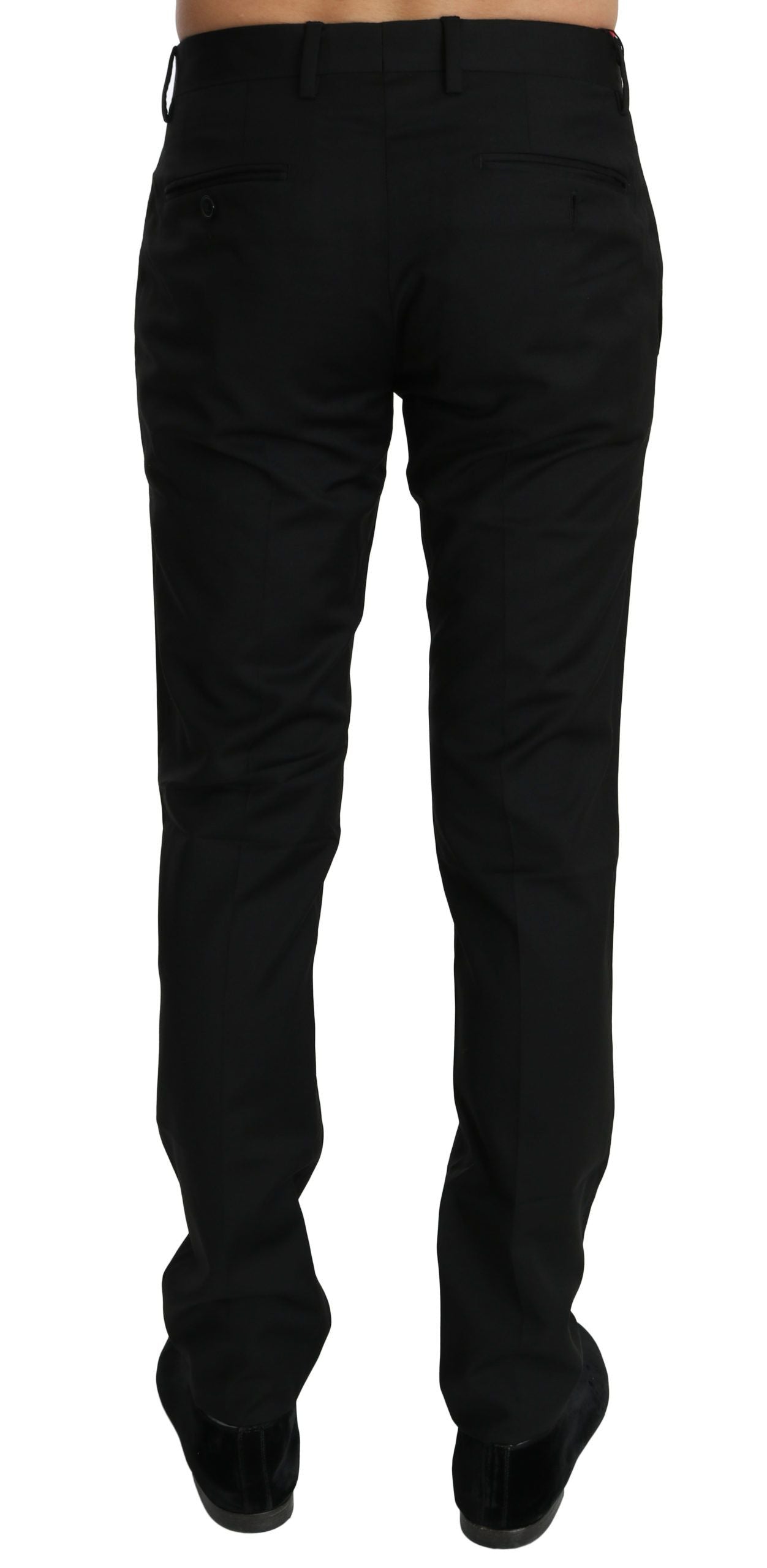 Pantalon habillé noir en laine pour homme Dolce &amp; Gabbana