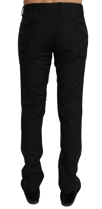 Pantalon habillé noir en laine pour homme Dolce &amp; Gabbana