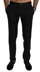 Pantalon habillé noir en laine pour homme Dolce &amp; Gabbana