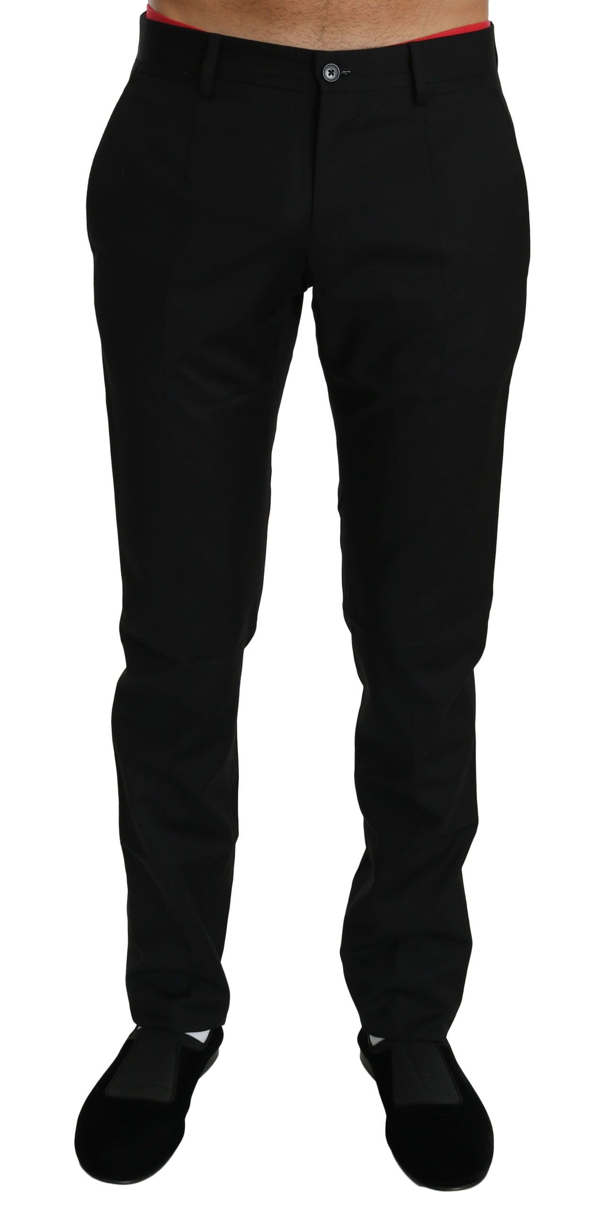 Pantalon habillé noir en laine pour homme Dolce &amp; Gabbana