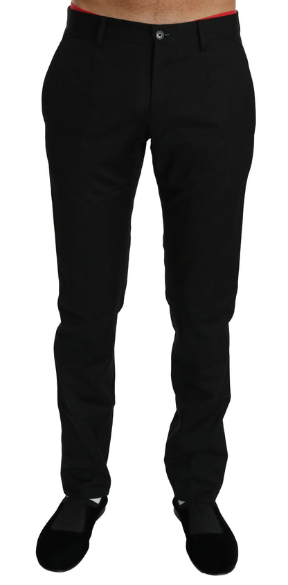 Pantalon habillé noir en laine pour homme Dolce &amp; Gabbana