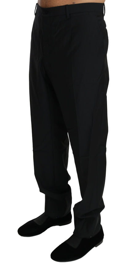 Pantalon habillé noir en laine pour homme Dolce &amp; Gabbana