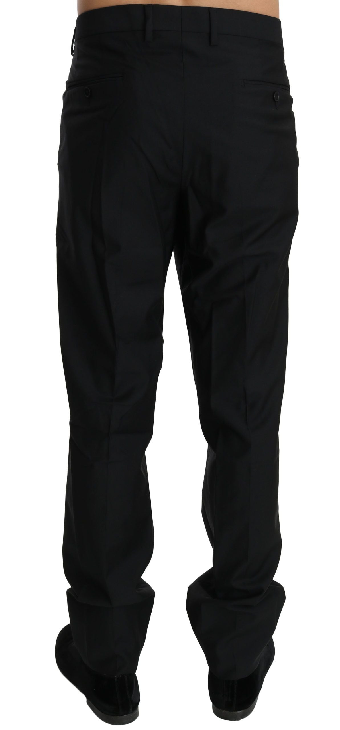 Pantalon habillé noir en laine pour homme Dolce &amp; Gabbana