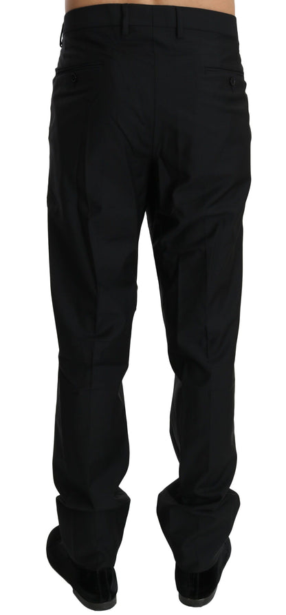 Pantalon habillé noir en laine pour homme Dolce &amp; Gabbana