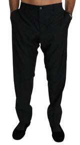 Pantalon habillé noir en laine pour homme Dolce &amp; Gabbana