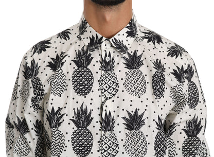 Chemise en coton blanc à motif ananas de Dolce &amp; Gabbana