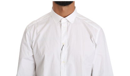 Chemise à manches longues en coton blanc Dolce &amp; Gabbana