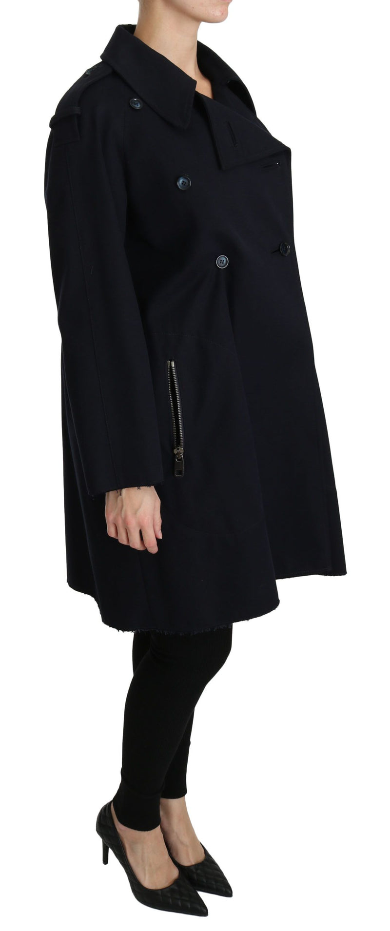 Manteau Dolce &amp; Gabbana bleu en coton pour femme, trench-coat