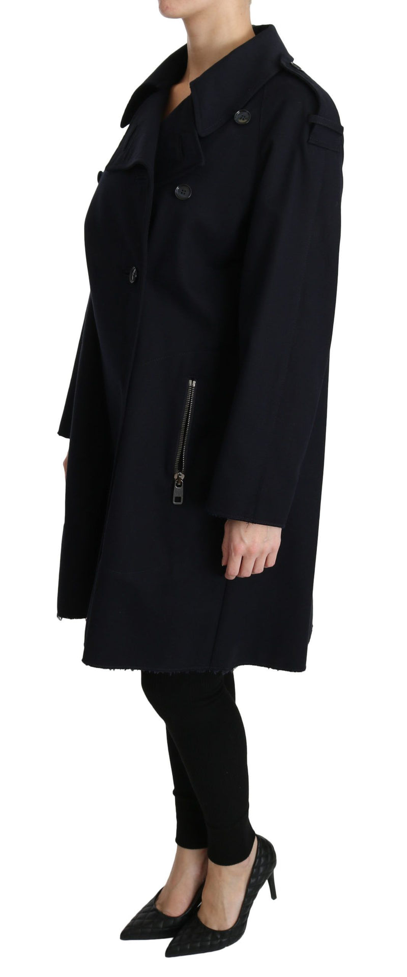 Manteau Dolce &amp; Gabbana bleu en coton pour femme, trench-coat