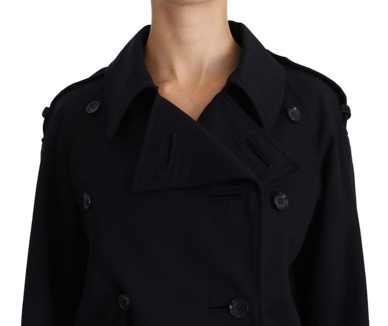 Manteau Dolce &amp; Gabbana bleu en coton pour femme, trench-coat