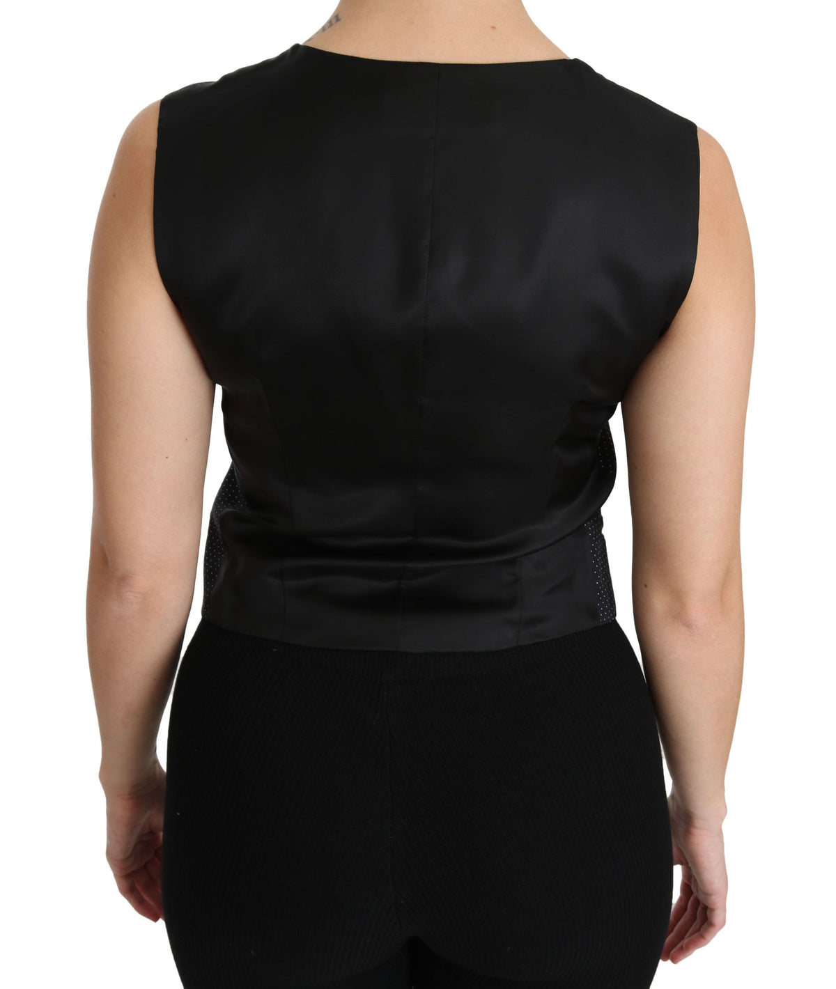Gilet sans manches à pois noir Dolce &amp; Gabbana