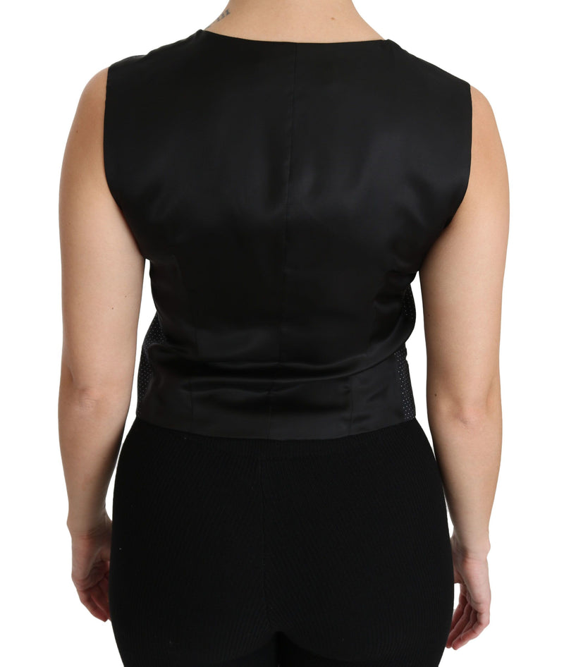 Gilet sans manches à pois noir Dolce &amp; Gabbana