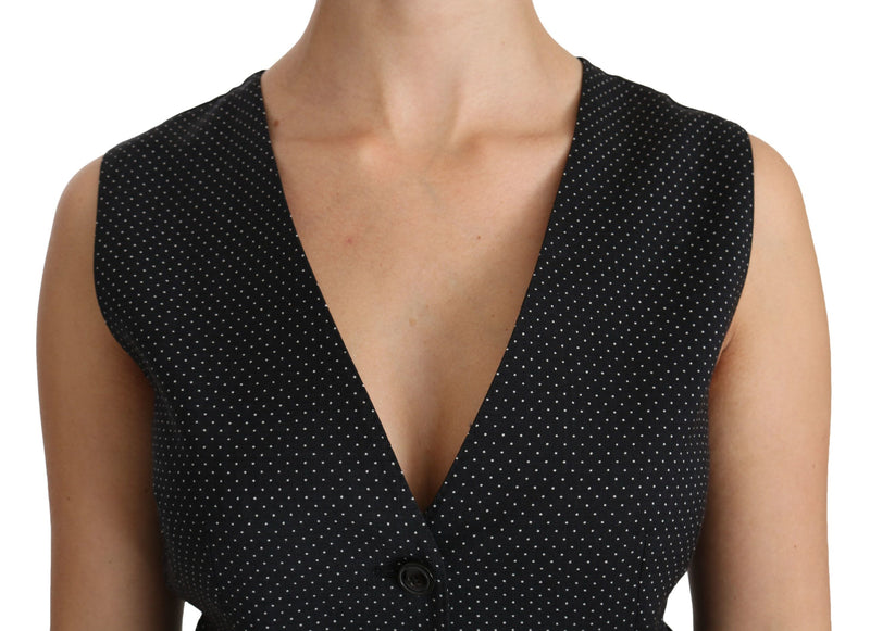 Gilet sans manches à pois noir Dolce &amp; Gabbana