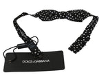Cravate homme Dolce &amp; Gabbana à pois noirs Papillon 100 % soie