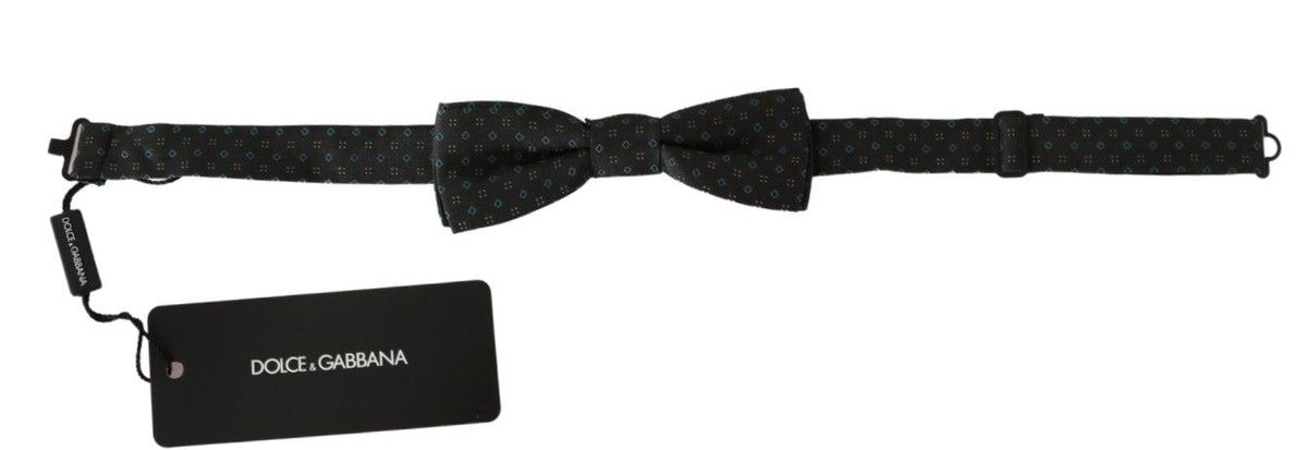 Cravate grise à motifs pour homme Dolce &amp; Gabbana Papillon 100 % soie