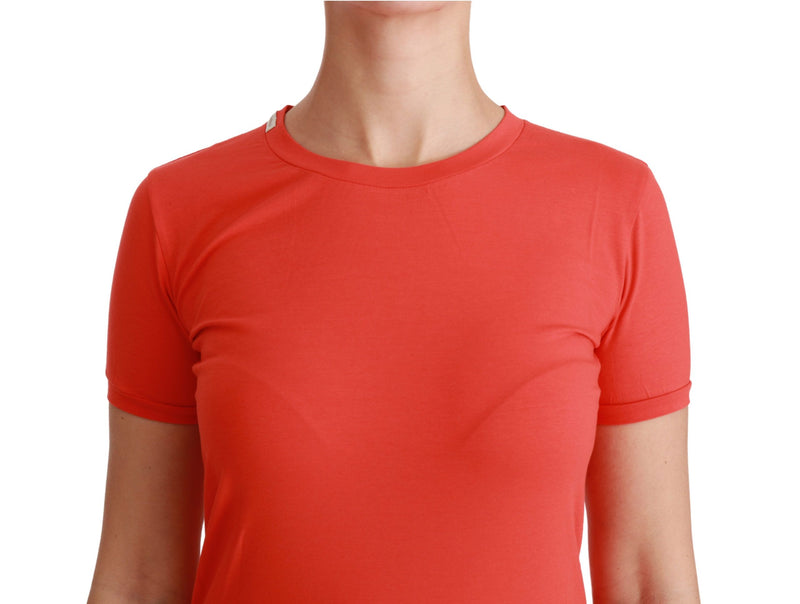 T-shirt à manches courtes à col rond rouge en coton Dolce &amp; Gabbana