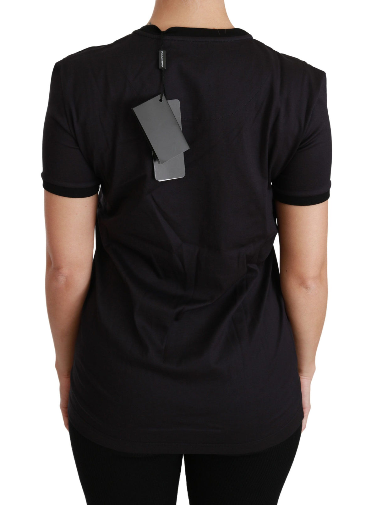Dolce &amp; Gabbana T-shirt à col rond noir #ImAChristmasTree