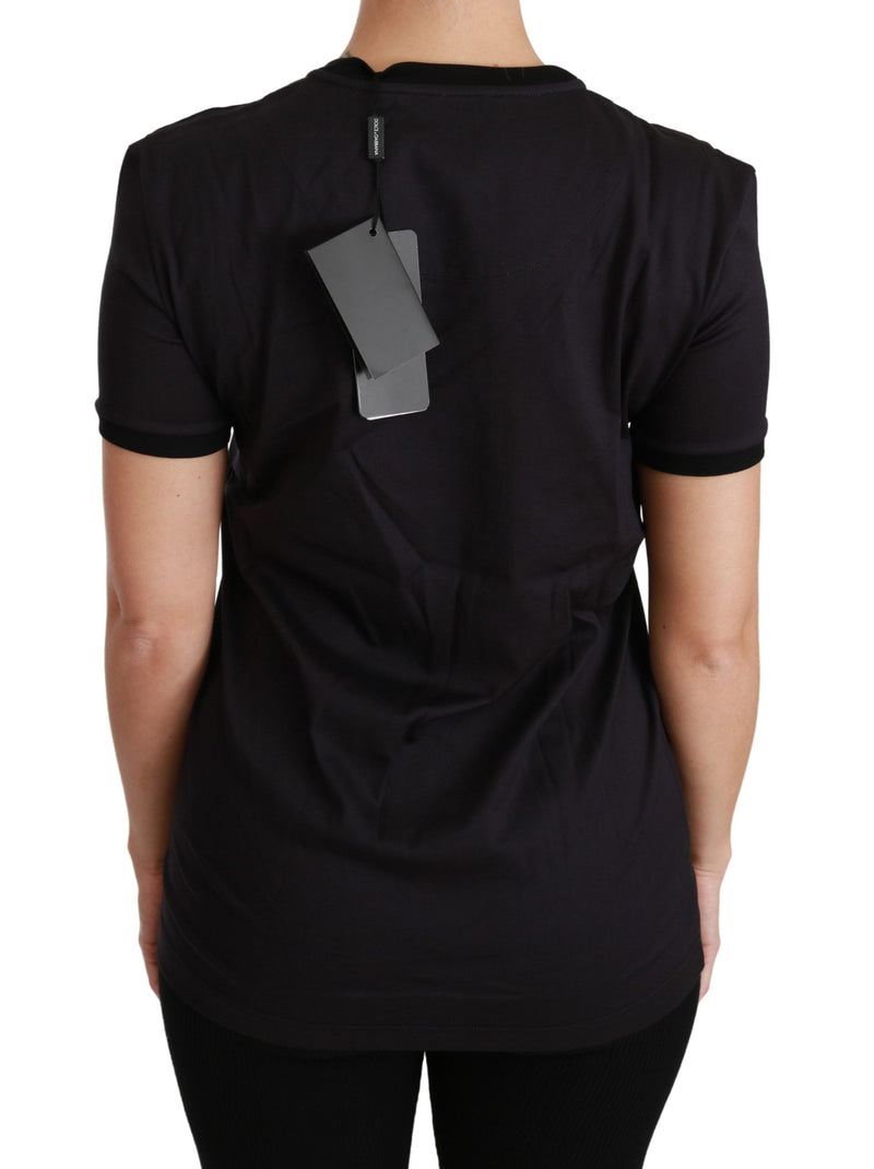 Dolce &amp; Gabbana T-shirt à col rond noir #ImAChristmasTree