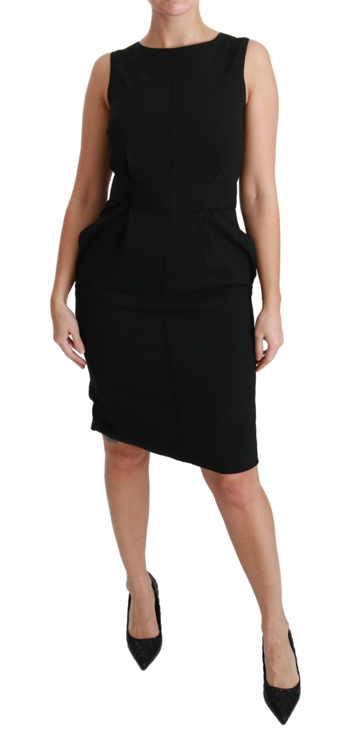 Robe formelle noire moulante et extensible de Dolce &amp; Gabbana