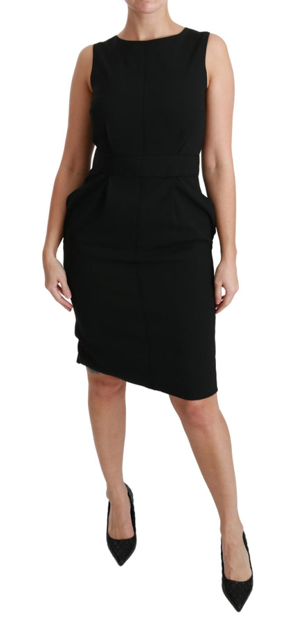 Robe formelle noire moulante et extensible de Dolce &amp; Gabbana
