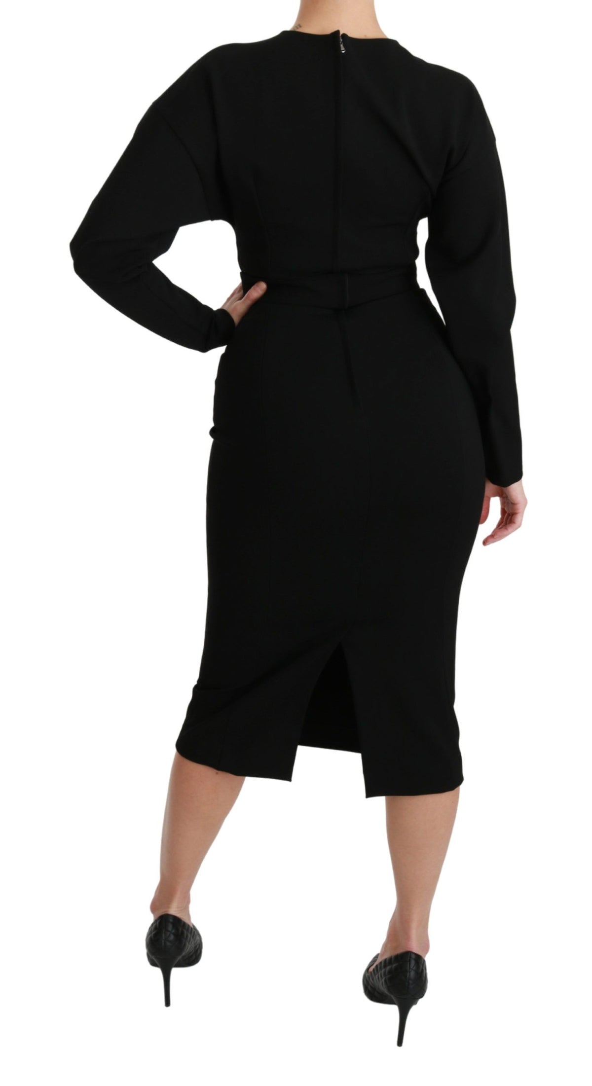Robe fourreau noire moulante mi-longue Dolce &amp; Gabbana