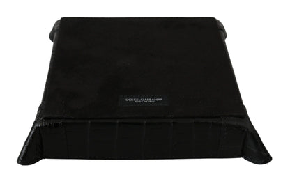 Dolce &amp; Gabbana Plate Key Wallet Telefoonkaart Geldpatroon Huidlade