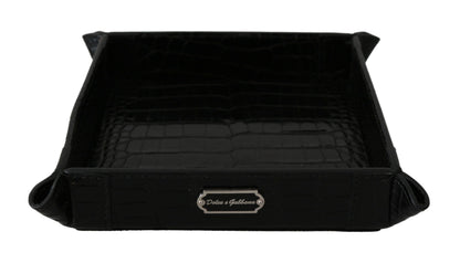Dolce &amp; Gabbana Plate Key Wallet Telefoonkaart Geldpatroon Huidlade