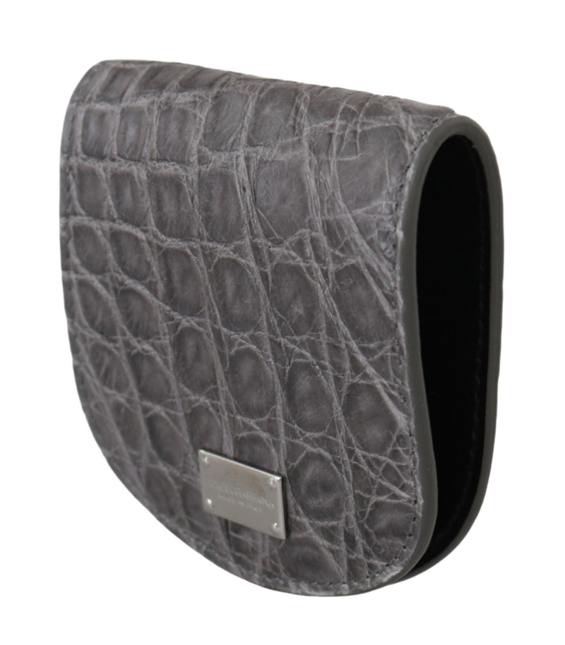Dolce &amp; Gabbana Gray Exotic Skin Condoomhouder Zakportemonnee