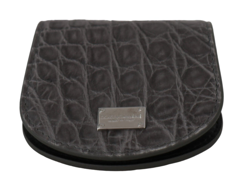 Dolce &amp; Gabbana Gray Exotic Skin Condoomhouder Zakportemonnee