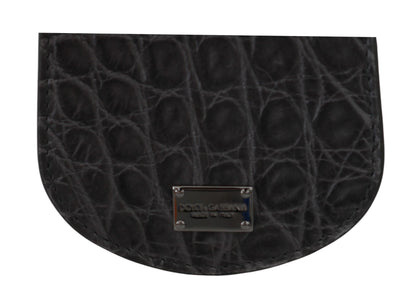 Étui à préservatifs Dolce &amp; Gabbana en peau exotique grise avec pochette portefeuille