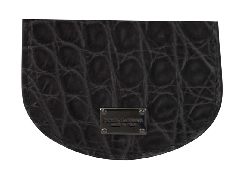 Dolce &amp; Gabbana Gray Exotic Skin Condoomhouder Zakportemonnee