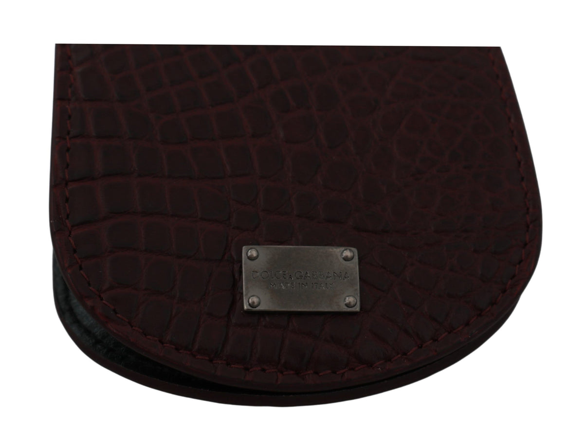 Étui à préservatifs de poche Dolce &amp; Gabbana en peau exotique marron