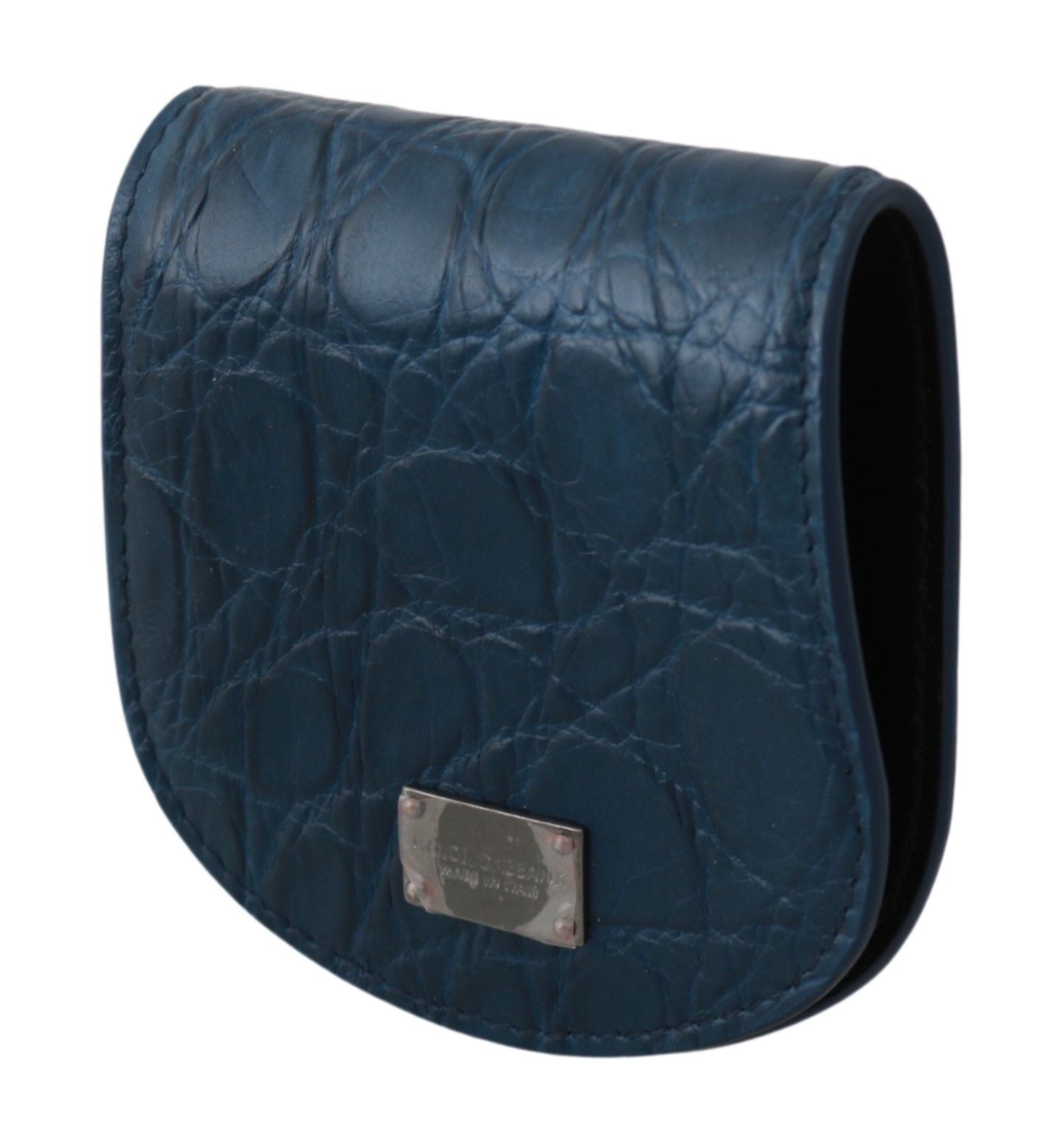 Étui à préservatifs de poche en cuir bleu Dolce & Gabbana