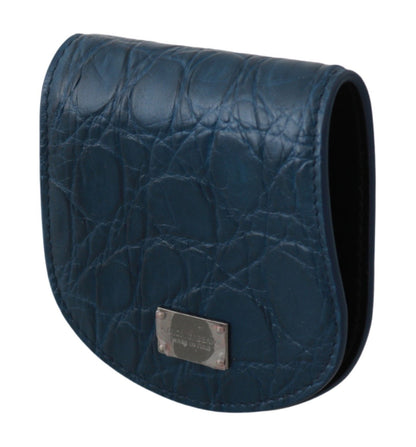 Étui à préservatifs de poche en cuir bleu Dolce & Gabbana