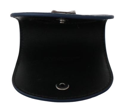 Étui à préservatifs de poche en cuir bleu Dolce & Gabbana