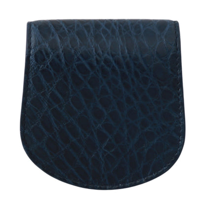 Portefeuille de poche Dolce &amp; Gabbana Blue Holder, étui à préservatifs en peau exotique bleue