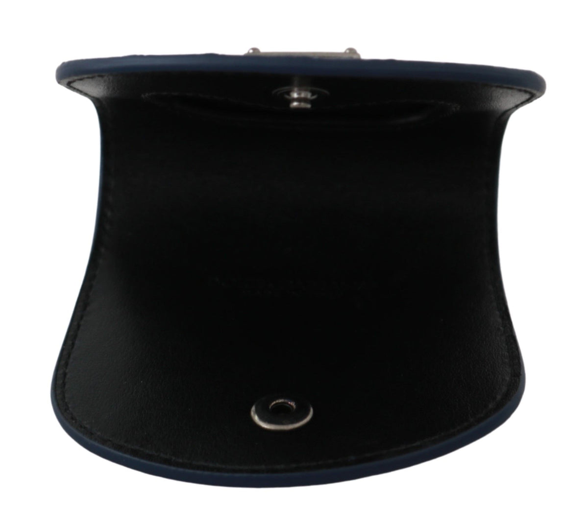 Portefeuille de poche Dolce &amp; Gabbana Blue Holder, étui à préservatifs en peau exotique bleue