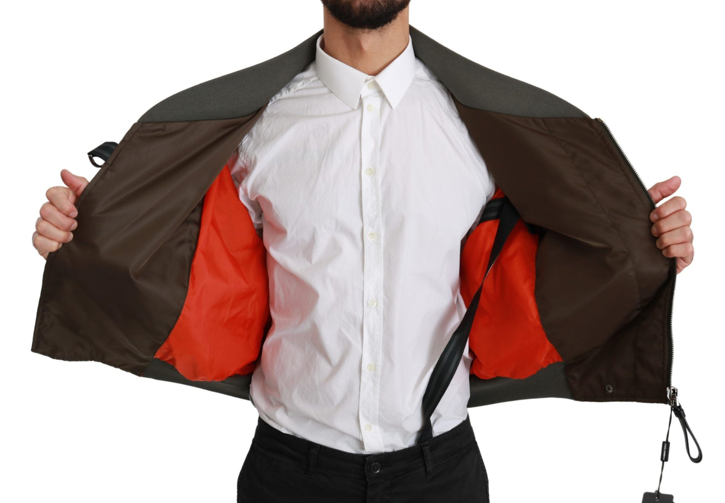 Veste Dolce & Gabbana marron brodée avec logo tête de mort et couronne