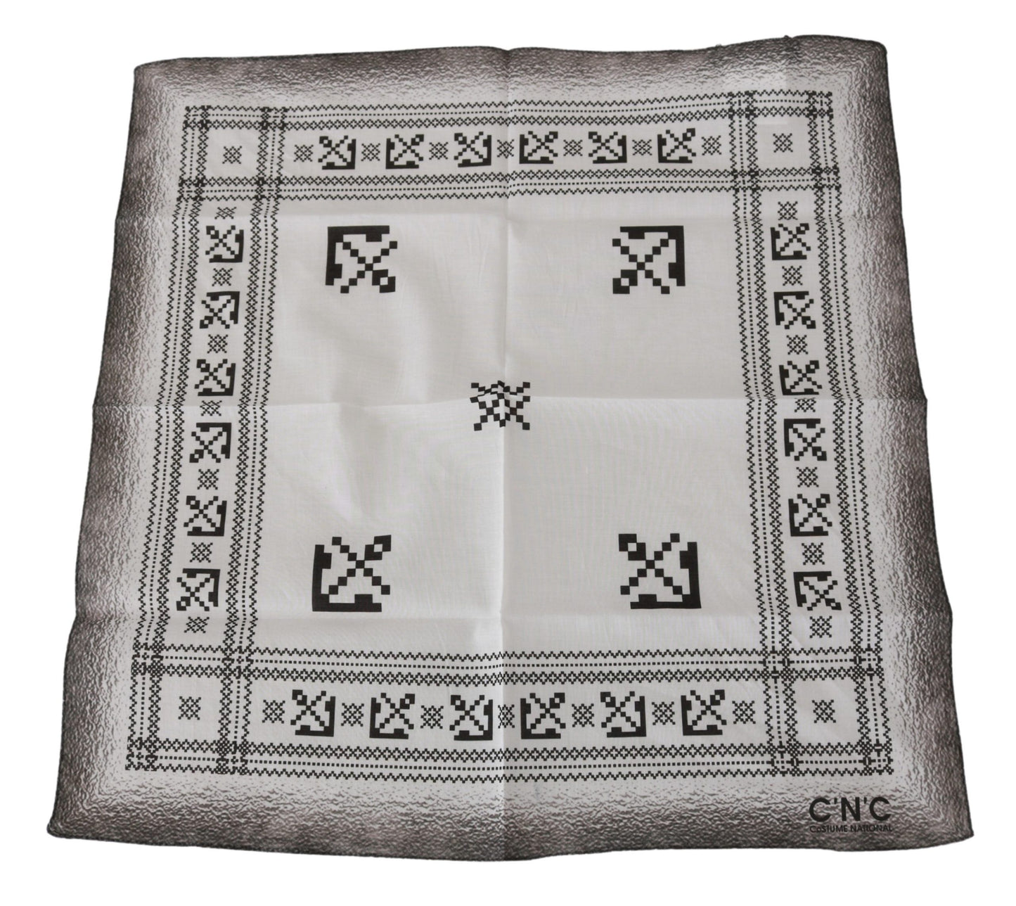 Foulard en coton imprimé bandana blanc Costume National