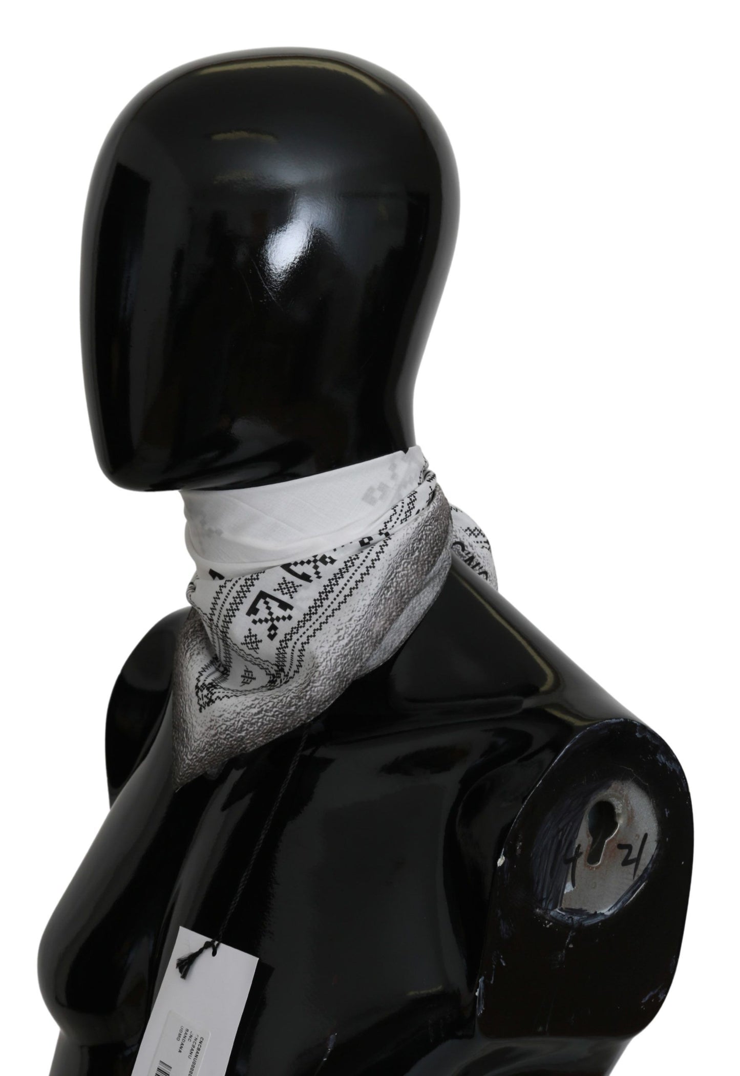 Foulard en coton imprimé bandana blanc Costume National
