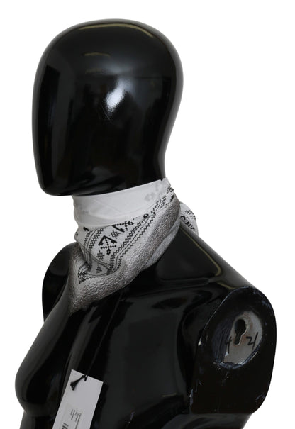 Foulard en coton imprimé bandana blanc Costume National