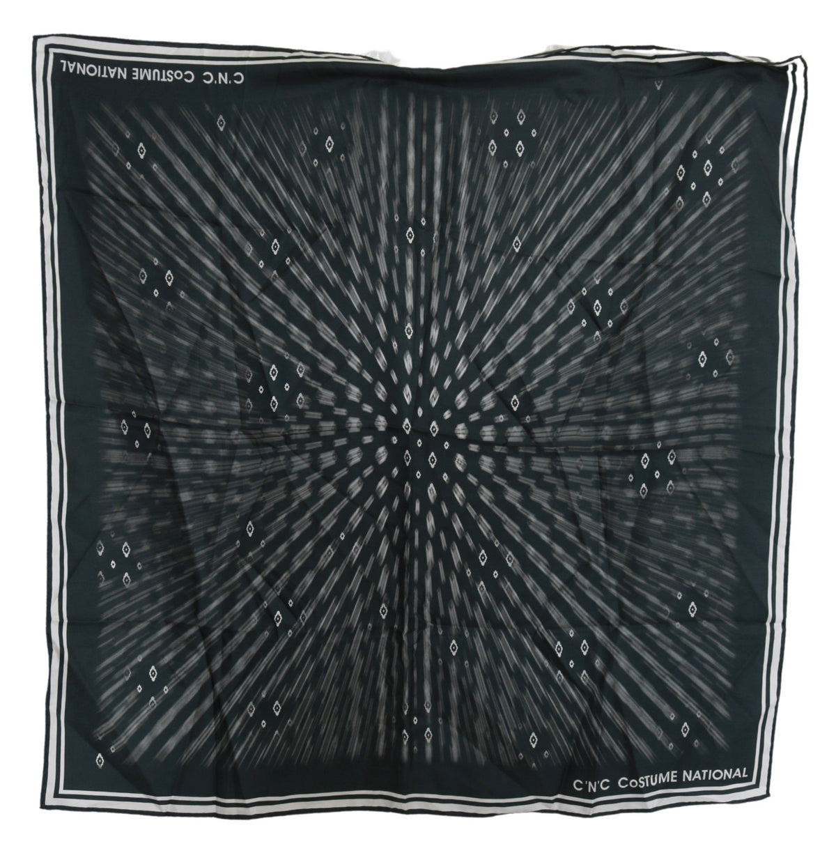 Foulard bleu en soie pour femme, Costume National