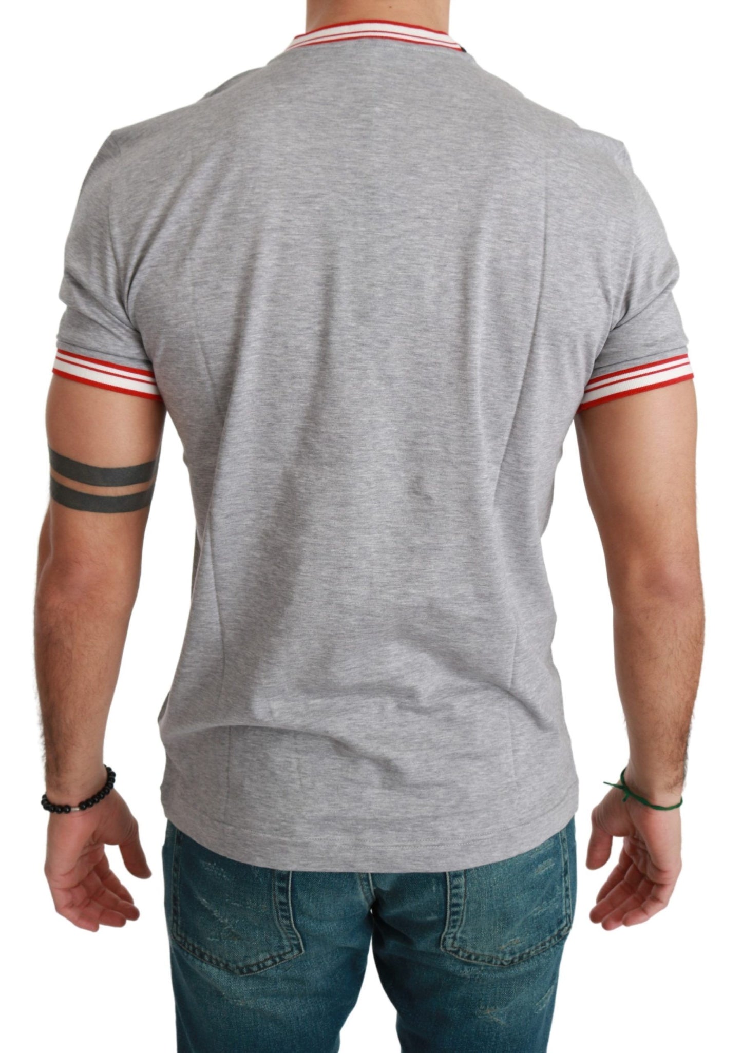 T-shirt Dolce &amp; Gabbana en coton gris, année du cochon 2019.