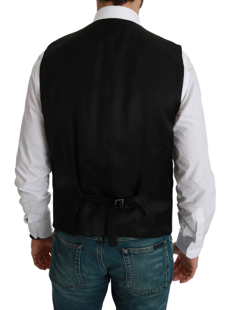 Gilet habillé Dolce &amp; Gabbana à rayures blanches et noires