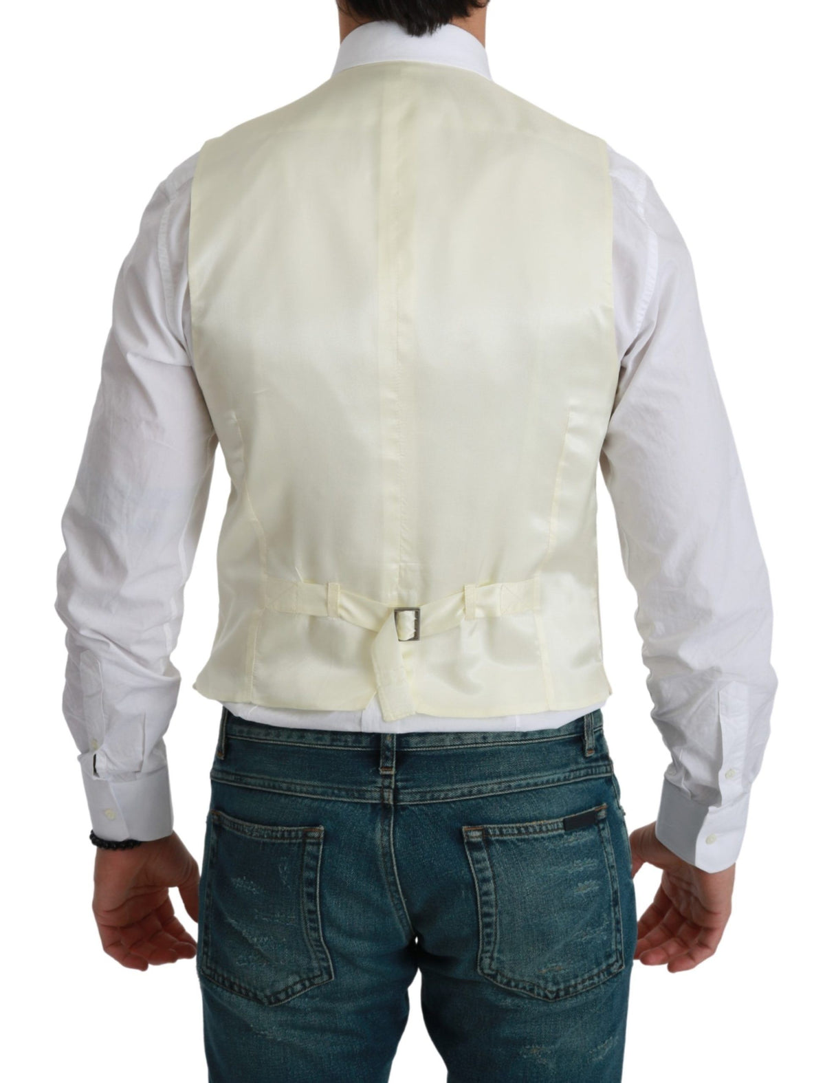 Gilet blanc Dolce &amp; Gabbana en laine formelle